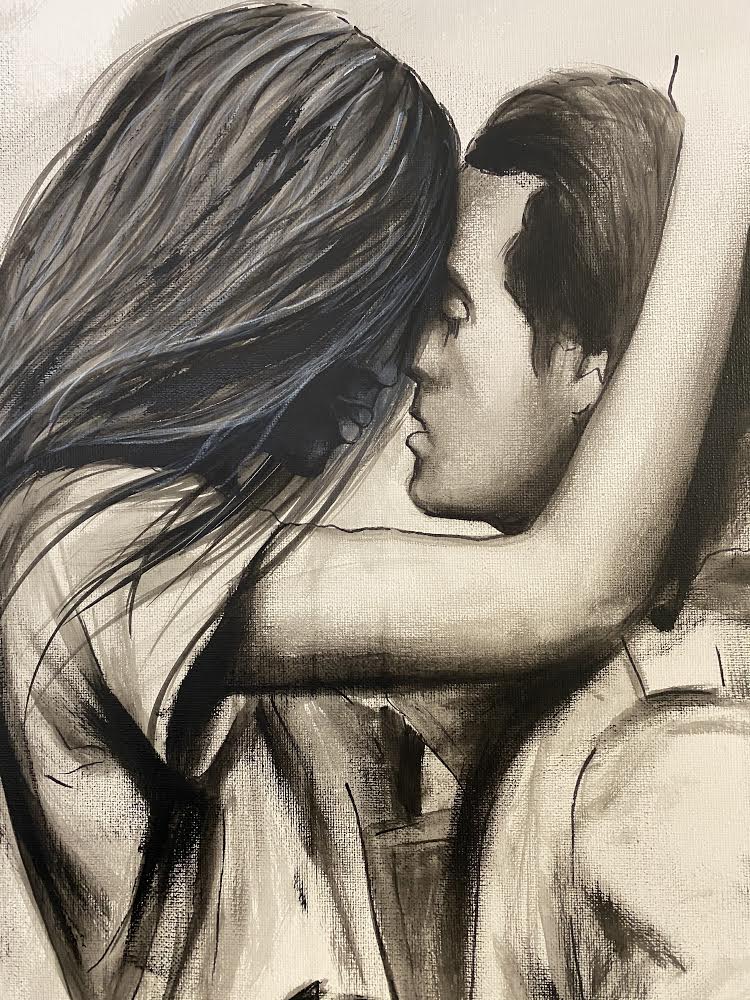 Cute Couple Drawings Simple, Romantic Couple Drawing, Birthday Gift, Hyper  Realistic Pencil Portraits, Personalized Sketch for Boyfriend - Etsy